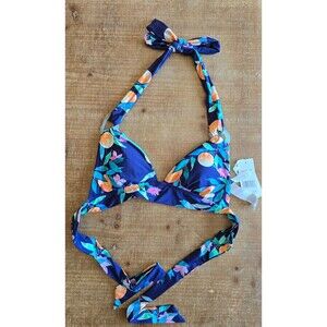 NWT Sunshine 79 floral bikini top women's size 6